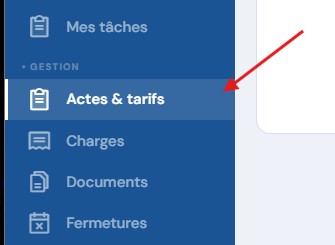 Accéder à Actes & tarifs