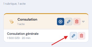 Modifier ou supprimer un acte