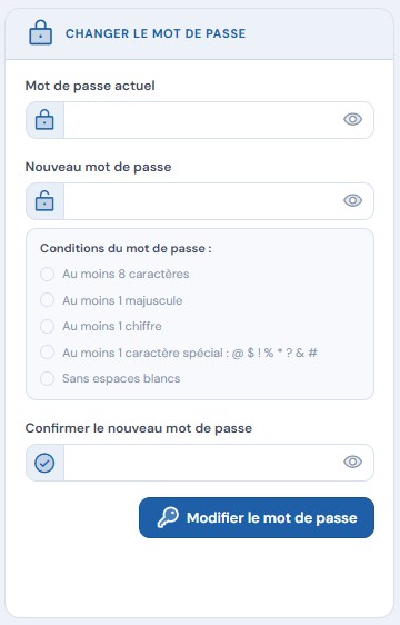 Changer mon mot de passe