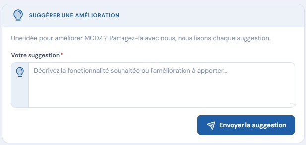 Suggérer une amélioration