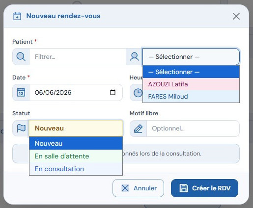 Remplir le formulaire